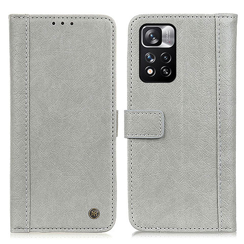 Custodia Portafoglio In Pelle Cover con Supporto M10L per Xiaomi Mi 11i 5G (2022) Grigio