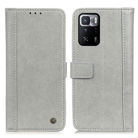 Custodia Portafoglio In Pelle Cover con Supporto M10L per Xiaomi Poco X3 GT 5G Grigio