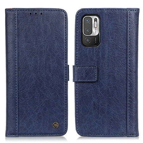 Custodia Portafoglio In Pelle Cover con Supporto M10L per Xiaomi Redmi Note 10 5G Blu