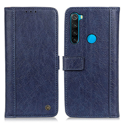 Custodia Portafoglio In Pelle Cover con Supporto M10L per Xiaomi Redmi Note 8 (2021) Blu