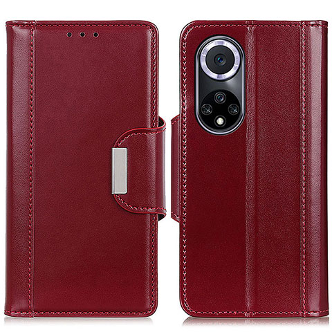 Custodia Portafoglio In Pelle Cover con Supporto M11L per Huawei Nova 9 Rosso