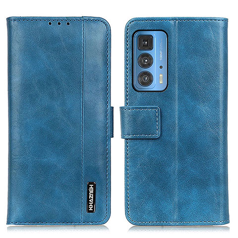 Custodia Portafoglio In Pelle Cover con Supporto M11L per Motorola Moto Edge 20 Pro 5G Blu