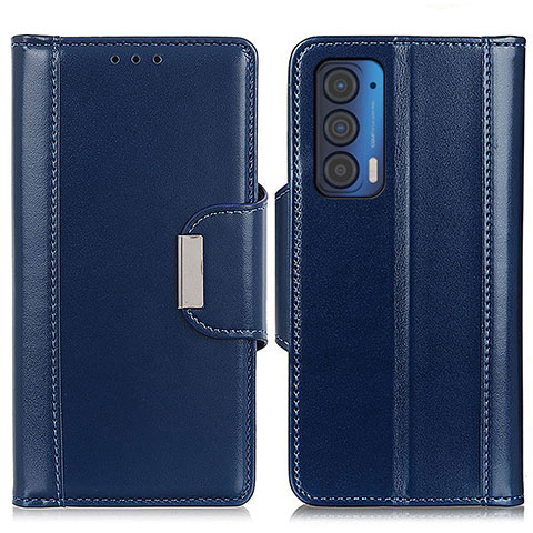 Custodia Portafoglio In Pelle Cover con Supporto M11L per Motorola Moto Edge (2021) 5G Blu