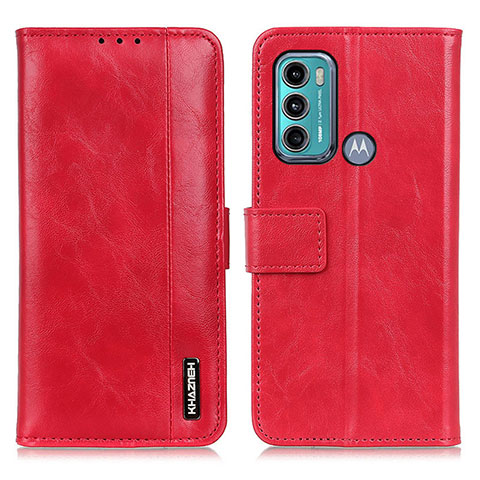 Custodia Portafoglio In Pelle Cover con Supporto M11L per Motorola Moto G40 Fusion Rosso