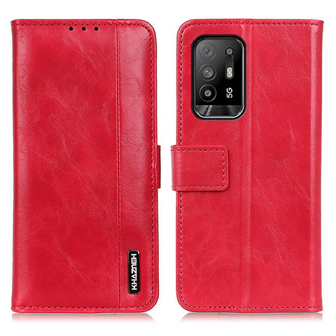 Custodia Portafoglio In Pelle Cover con Supporto M11L per Oppo A95 5G Rosso