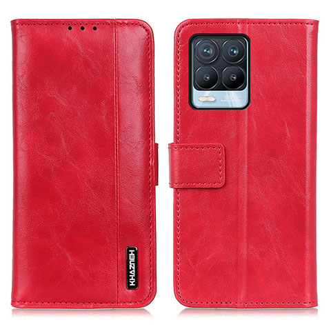 Custodia Portafoglio In Pelle Cover con Supporto M11L per Realme 8 4G Rosso