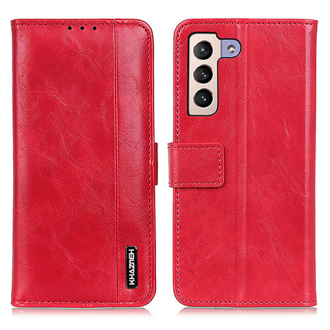 Custodia Portafoglio In Pelle Cover con Supporto M11L per Samsung Galaxy S21 FE 5G Rosso