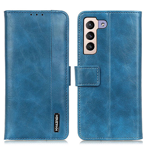 Custodia Portafoglio In Pelle Cover con Supporto M11L per Samsung Galaxy S22 5G Blu