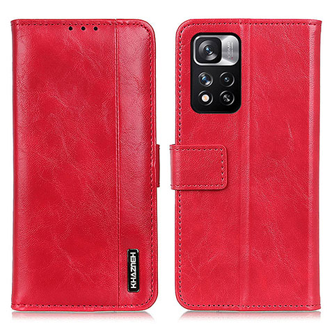 Custodia Portafoglio In Pelle Cover con Supporto M11L per Xiaomi Mi 11i 5G (2022) Rosso