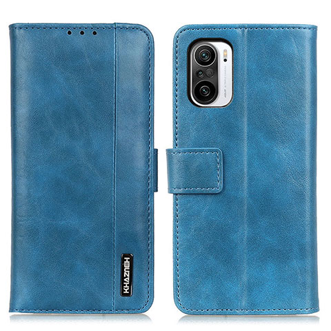 Custodia Portafoglio In Pelle Cover con Supporto M11L per Xiaomi Poco F3 5G Blu