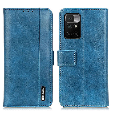 Custodia Portafoglio In Pelle Cover con Supporto M11L per Xiaomi Redmi Note 11 4G (2021) Blu