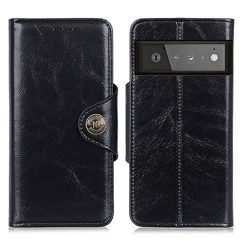 Custodia Portafoglio In Pelle Cover con Supporto M12L per Google Pixel 6 Pro 5G Nero