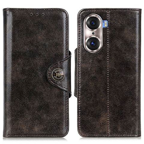 Custodia Portafoglio In Pelle Cover con Supporto M12L per Huawei Honor 60 Pro 5G Bronze