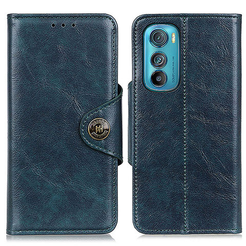 Custodia Portafoglio In Pelle Cover con Supporto M12L per Motorola Moto Edge 30 5G Blu