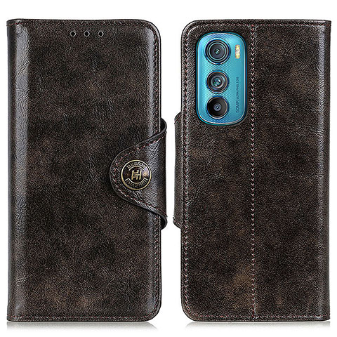 Custodia Portafoglio In Pelle Cover con Supporto M12L per Motorola Moto Edge 30 5G Bronze