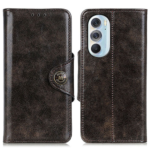 Custodia Portafoglio In Pelle Cover con Supporto M12L per Motorola Moto Edge X30 5G Bronze