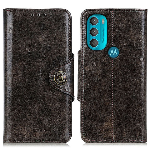 Custodia Portafoglio In Pelle Cover con Supporto M12L per Motorola Moto G71 5G Marrone