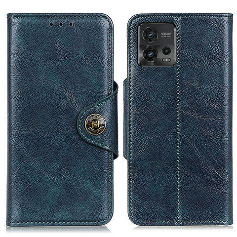 Custodia Portafoglio In Pelle Cover con Supporto M12L per Motorola Moto G72 Blu