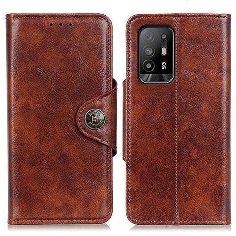 Custodia Portafoglio In Pelle Cover con Supporto M12L per Oppo F19 Pro+ Plus 5G Bronze