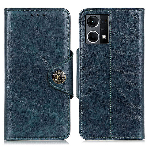 Custodia Portafoglio In Pelle Cover con Supporto M12L per Oppo F21 Pro 4G Blu