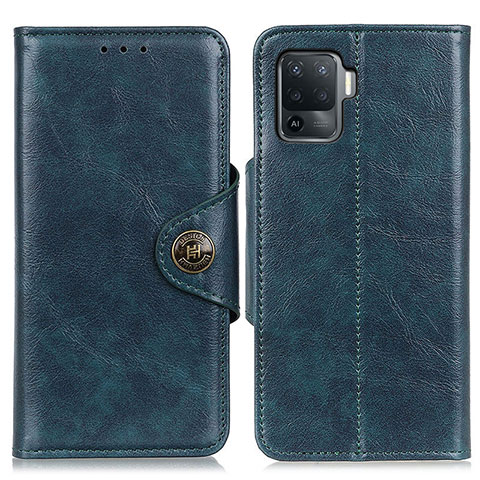 Custodia Portafoglio In Pelle Cover con Supporto M12L per Oppo Reno5 F Blu