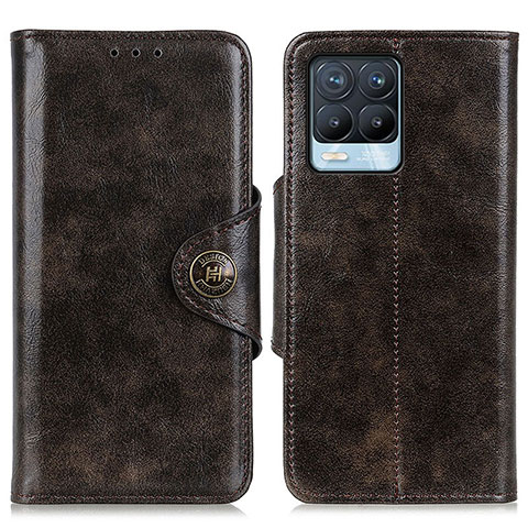 Custodia Portafoglio In Pelle Cover con Supporto M12L per Realme 8 4G Bronze