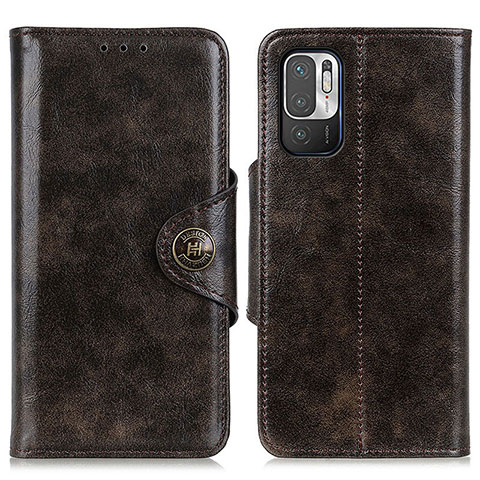 Custodia Portafoglio In Pelle Cover con Supporto M12L per Xiaomi Redmi Note 10 5G Bronze