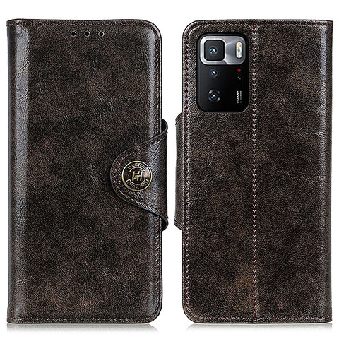 Custodia Portafoglio In Pelle Cover con Supporto M12L per Xiaomi Redmi Note 10 Pro 5G Bronze