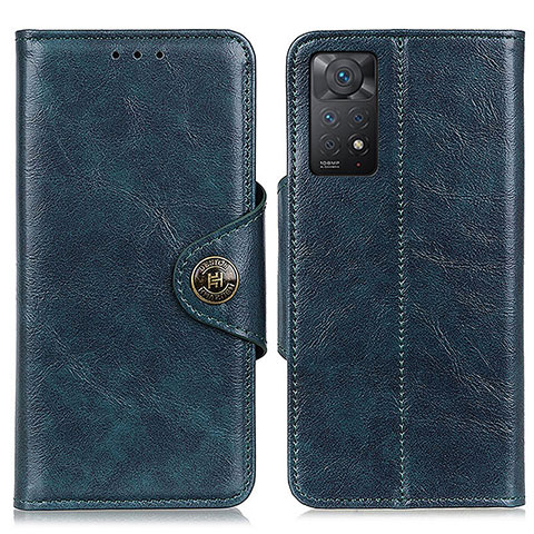 Custodia Portafoglio In Pelle Cover con Supporto M12L per Xiaomi Redmi Note 11 Pro 4G Blu