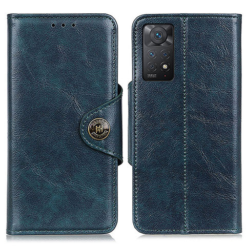 Custodia Portafoglio In Pelle Cover con Supporto M12L per Xiaomi Redmi Note 11 Pro 5G Blu