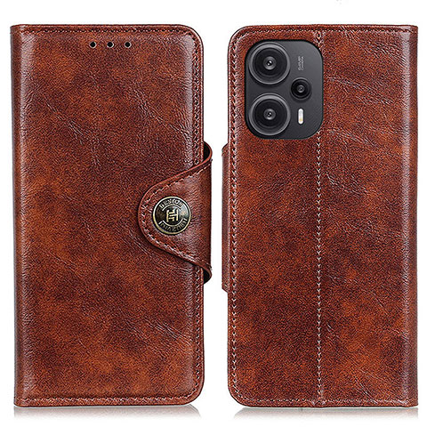 Custodia Portafoglio In Pelle Cover con Supporto M12L per Xiaomi Redmi Note 12 Turbo 5G Marrone