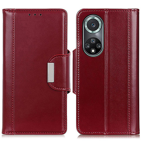 Custodia Portafoglio In Pelle Cover con Supporto M13L per Huawei Nova 9 Pro Rosso