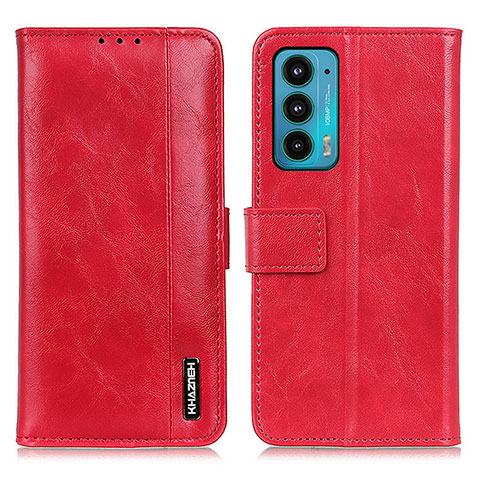 Custodia Portafoglio In Pelle Cover con Supporto M13L per Motorola Moto Edge 20 5G Rosso