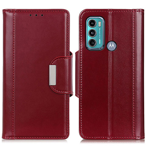 Custodia Portafoglio In Pelle Cover con Supporto M13L per Motorola Moto G40 Fusion Rosso