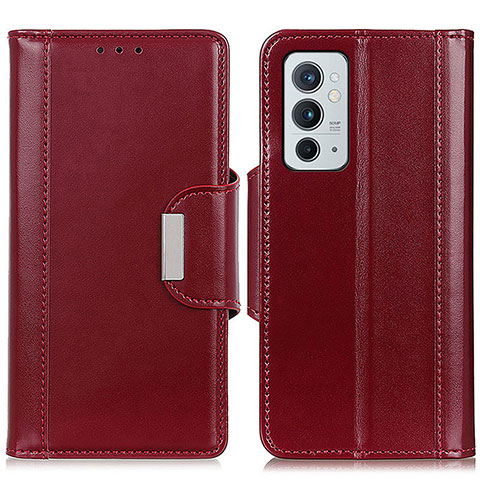 Custodia Portafoglio In Pelle Cover con Supporto M13L per OnePlus 9RT 5G Rosso