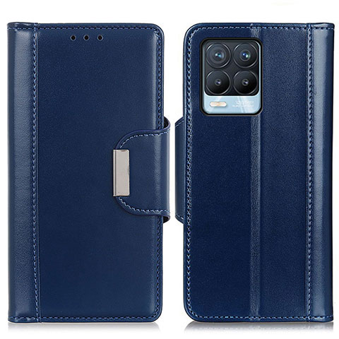 Custodia Portafoglio In Pelle Cover con Supporto M13L per Realme 8 Pro Blu