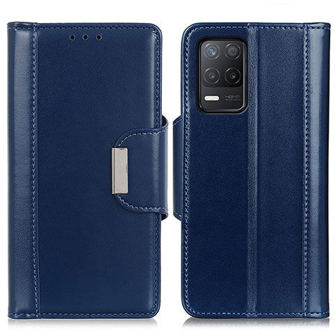 Custodia Portafoglio In Pelle Cover con Supporto M13L per Realme 9 5G India Blu