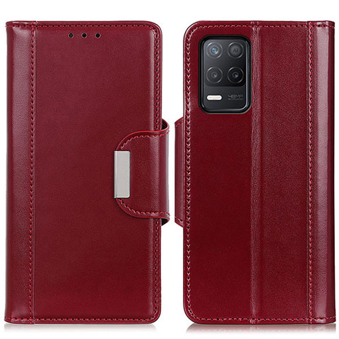 Custodia Portafoglio In Pelle Cover con Supporto M13L per Realme 9 5G India Rosso