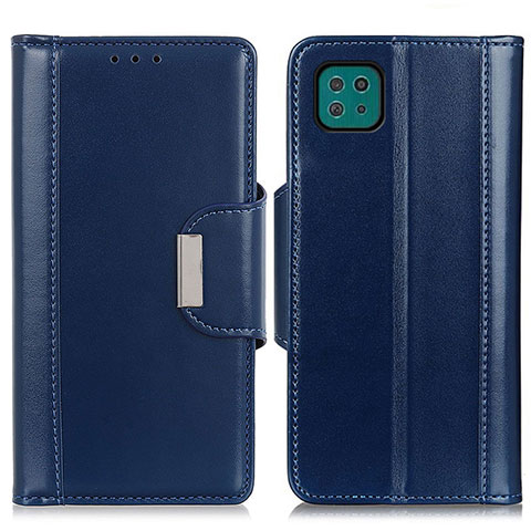 Custodia Portafoglio In Pelle Cover con Supporto M13L per Samsung Galaxy A22 5G Blu