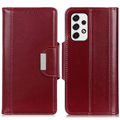 Custodia Portafoglio In Pelle Cover con Supporto M13L per Samsung Galaxy A53 5G Rosso