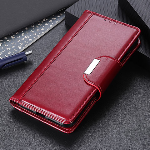 Custodia Portafoglio In Pelle Cover con Supporto M13L per Samsung Galaxy F62 5G Rosso