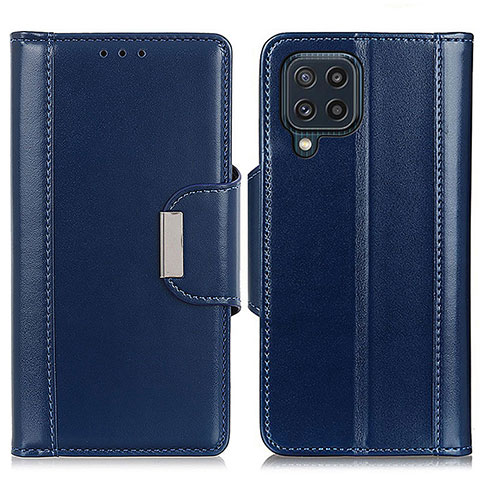 Custodia Portafoglio In Pelle Cover con Supporto M13L per Samsung Galaxy M32 4G Blu