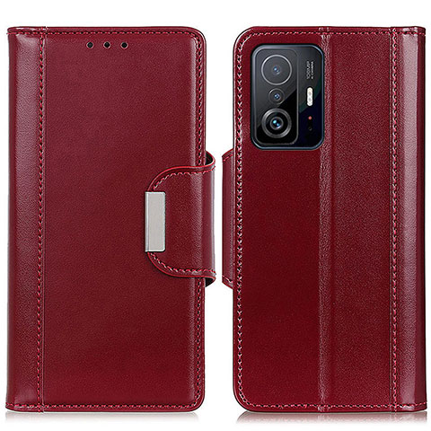 Custodia Portafoglio In Pelle Cover con Supporto M13L per Xiaomi Mi 11T 5G Rosso