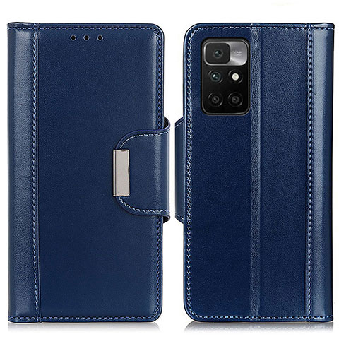 Custodia Portafoglio In Pelle Cover con Supporto M13L per Xiaomi Redmi 10 (2022) Blu