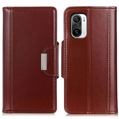 Custodia Portafoglio In Pelle Cover con Supporto M13L per Xiaomi Redmi K40 Pro+ Plus 5G Marrone