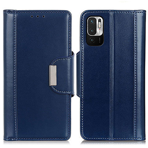 Custodia Portafoglio In Pelle Cover con Supporto M13L per Xiaomi Redmi Note 10 JE 5G Blu