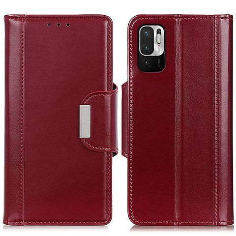 Custodia Portafoglio In Pelle Cover con Supporto M13L per Xiaomi Redmi Note 10 JE 5G Rosso