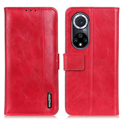 Custodia Portafoglio In Pelle Cover con Supporto M14L per Huawei Honor 50 5G Rosso