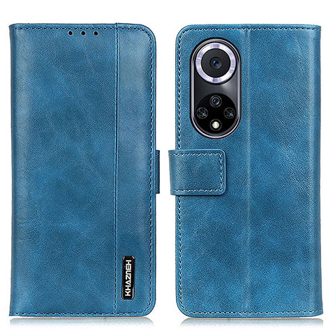 Custodia Portafoglio In Pelle Cover con Supporto M14L per Huawei Nova 9 Blu