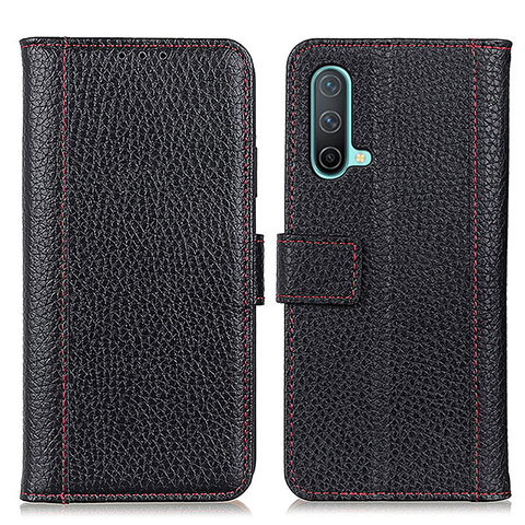 Custodia Portafoglio In Pelle Cover con Supporto M14L per OnePlus Nord CE 5G Nero